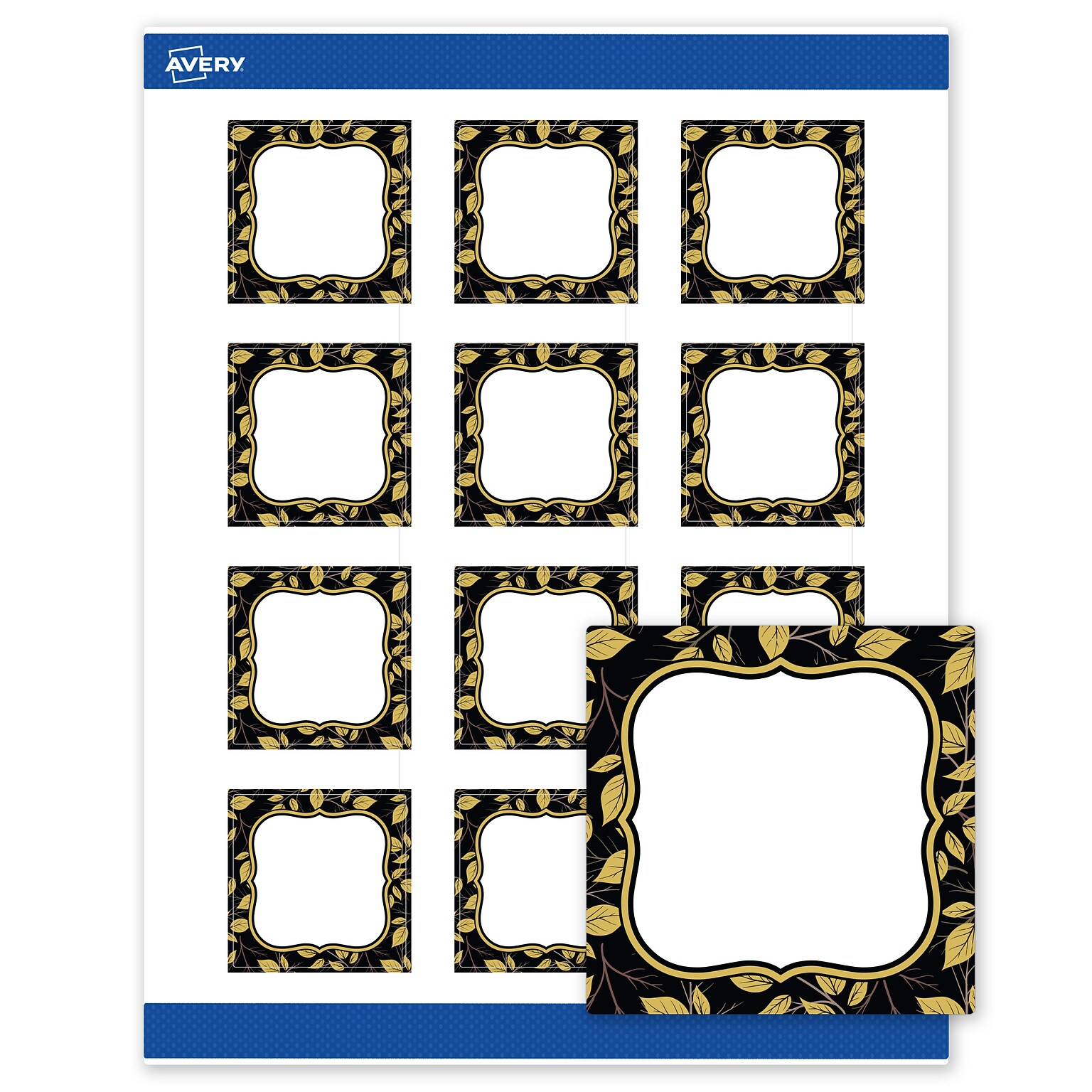 Avery Square Laser/Inkjet Multipurpose Labels, 2 x 2, White, 120/Pack (19479370921)