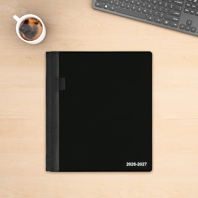 2026–2027 Staples 7" x 9" Academic Weekly and Monthly Appointment Book, Black (ST25497-27)