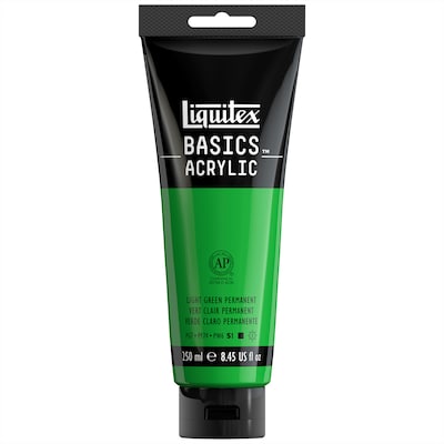 Liquitex BASICS Acrylic Paint Tube, Light Green Permanent, 250 mL (LIQ4385312)