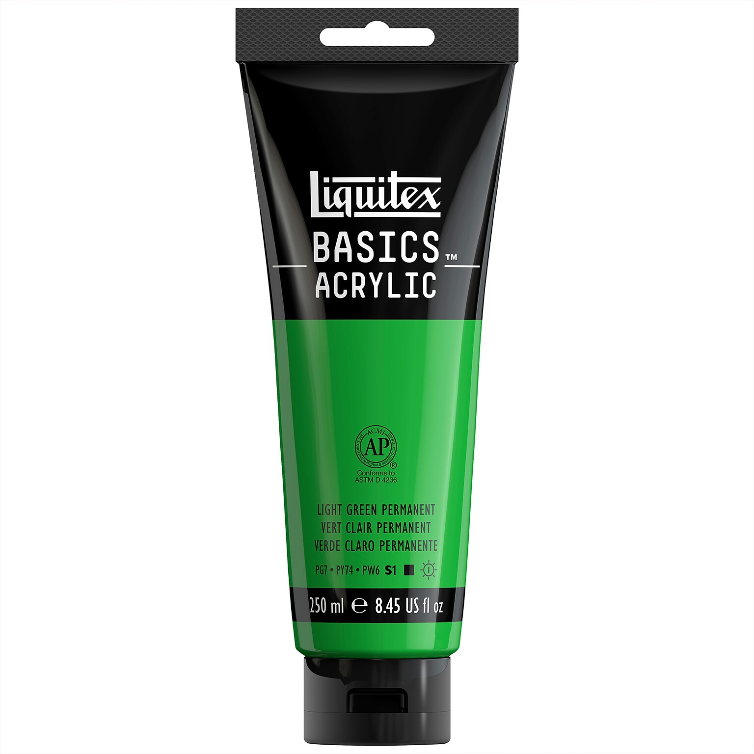 Liquitex BASICS Acrylic Paint Tube, Light Green Permanent, 250 mL (LIQ4385312)