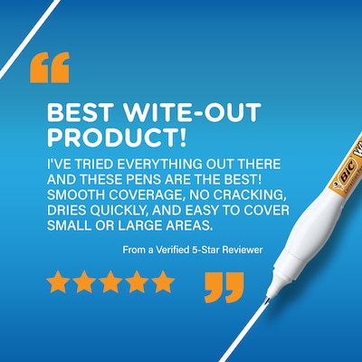 BIC Wite-Out Shake 'N Squeeze Correction Pen, White (WOSQPP11-WHI)