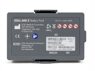 ZOLL Replacement Lithium Battery for AED 3 Defibrillator (8000-000696)