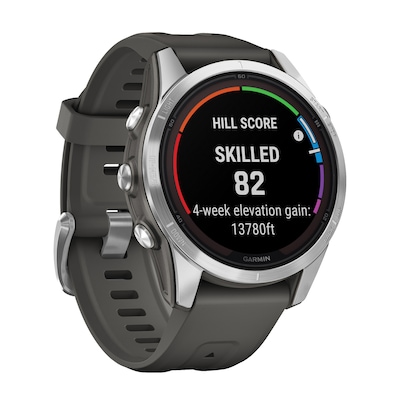 Garmin fenix 7S Pro Solar Edition Smartwatch, 42-mm, Steel Bezel with Graphite Band (010-02776-00)
