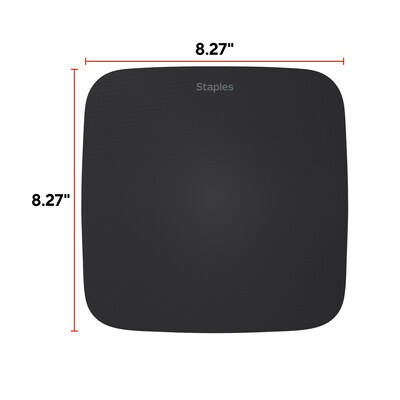Staples TECH Ultrathin Non-Skid Mouse Pad, Black (23941)