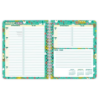 2026-2027 BrownTrout Good Vibes Wire-O 6.5" x 7.75" Academic Year Weekly Student Planner, Paperboard Cover (9798330708185)