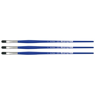 da Vinci FORTE-Acrylics Oil and Acrylic Synthetic Bristle, Filbert Brush, 3/Pack (DVXVA86508-3)