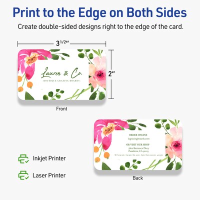 Avery Business Cards, 2" x 3-1/2", Matte White, 80/Pack (95320)