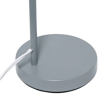 Simple Designs Farmhouse Fusion LED Desk Lamp, 18.19", Gray Iron (LD2022-GRY)