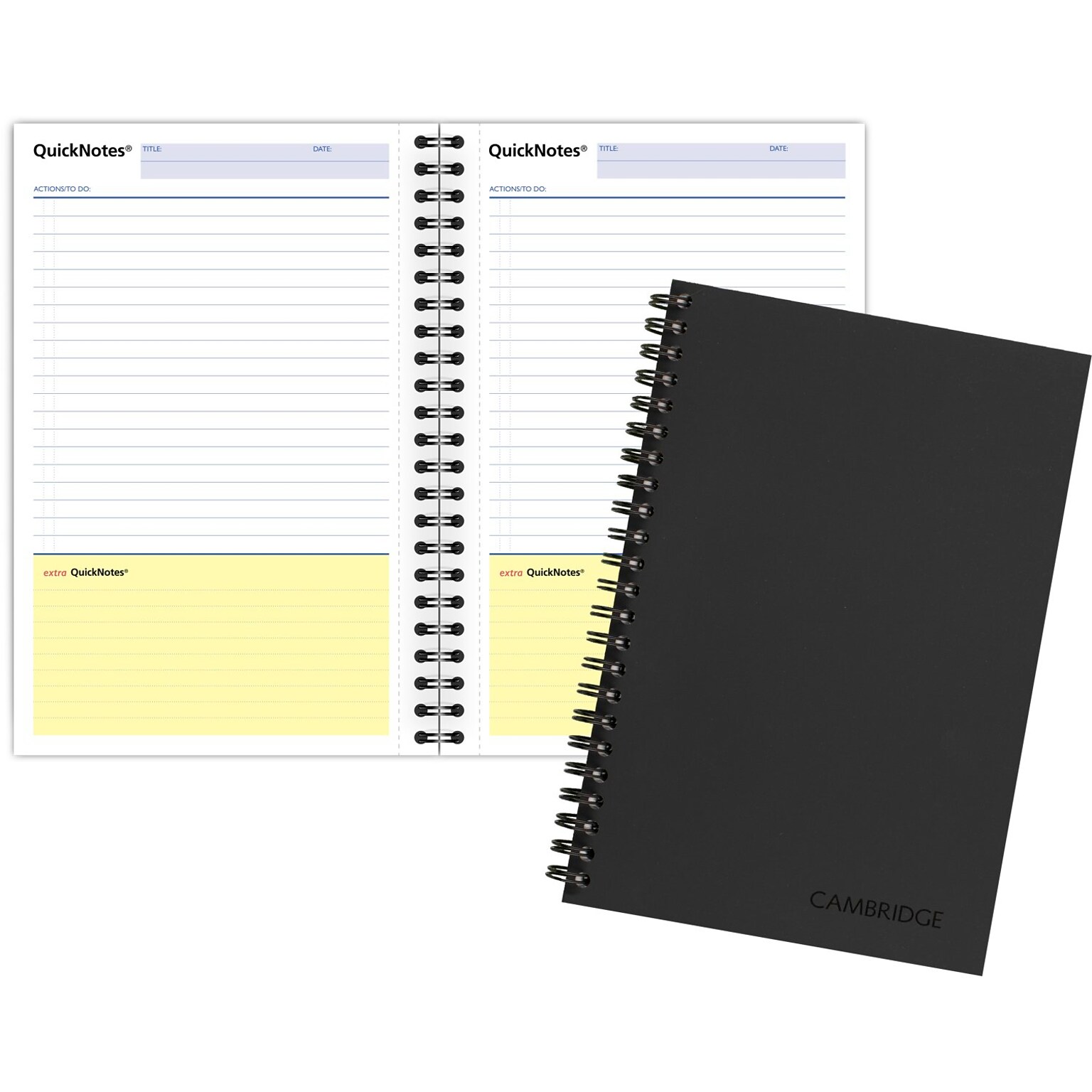 Cambridge QuickNotes Business Notebook, 5 x 8, Legal Ruled, 80 Sheets, Gray (06096)