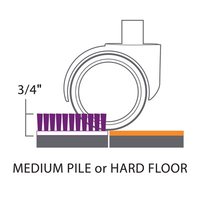 ES Robbins Game Zone Carpet & Hard Floor Chair Mat, 42" x 46", Black (ESR121563)
