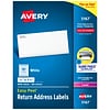 Avery Easy Peel Laser Return Address Labels, 1/2 x 1-3/4, White, 80 Labels/Sheet, 100 Sheets/Pack