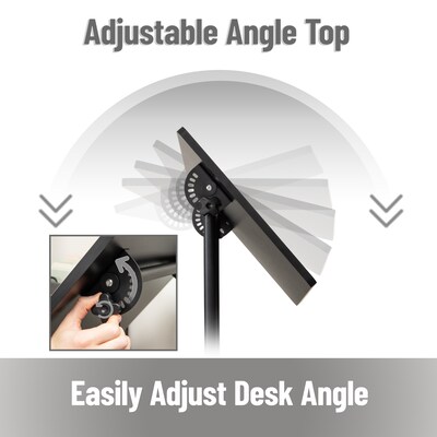 Mind Reader 24"W Adjustable Standing Whiteboard Desk, Black (SDWBOARD-BLK)