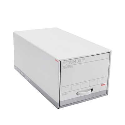 Staples Medium Duty File Drawers, Letter, White/Gray, 6/Carton (TR59225)