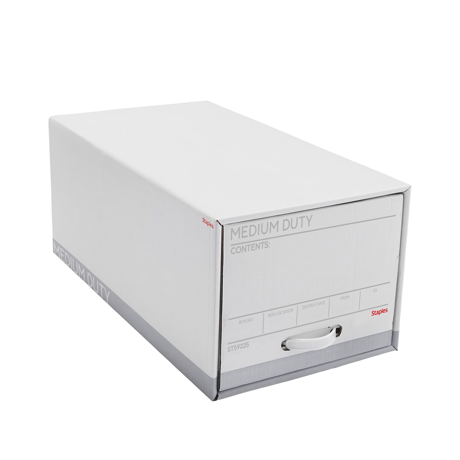 Staples Medium Duty File Drawers, Letter, White/Gray, 6/Carton (TR59225)