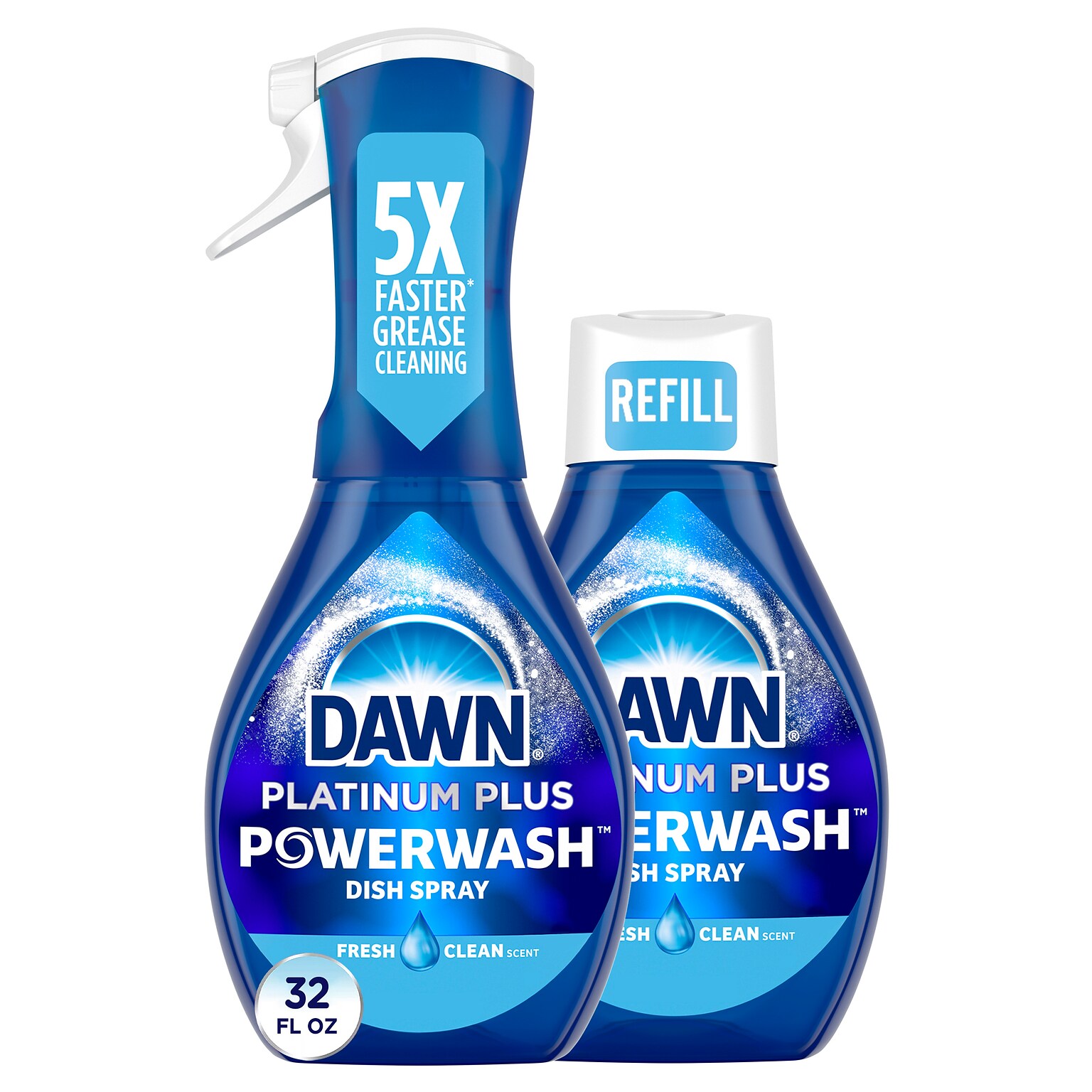 Dawn Ultra Platinum Powerwash Liquid Dish Soap Spray with Refill, Fresh, 16 fl. oz. (31836)