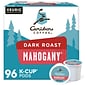 Caribou Mahogany Coffee Keurig® K-Cup® Pods, Dark Roast, 96/Carton (10312)