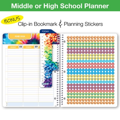 2025-2026 Global Printed Products Rainbow Silhouette 8.5 x 11 Academic Weekly & Monthly Planner,