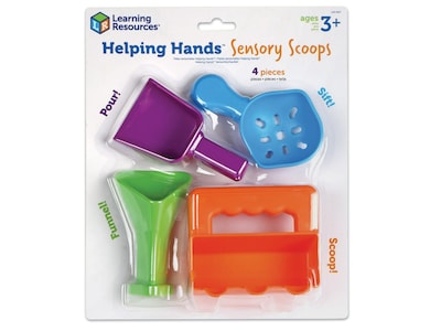 Learning Resources Helping Hands Sensory Scoops, Assorted Colors, 4/Pack (LERa5567)