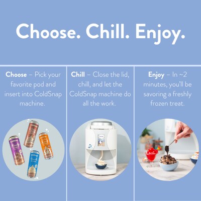ColdSnap Single Serve Pods Frozen Treat Machine, White (ICM450000)
