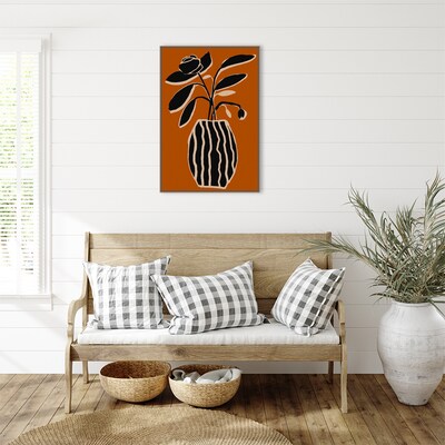 Amanti Art Ochre Still Life No 5 by Treechild  Framed Canvas Wall Art Print, 23" x 33" (A42678302772)