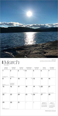 2026 BrownTrout Vermont Wild & Scenic 12" x 12" Monthly Wall Calendar (9798330706099)