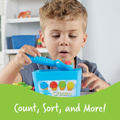 Learning Resources Smart Scoops Math Activity Set  Stacking and Sorting Toys, 55 Pieces, (LER6315)