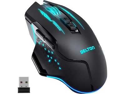Delton G37 Wireless Optical Gaming Mouse, Black (DMGAM37ERG)