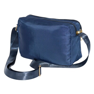 Nicci Polyester Cross-Body Quilted Bag, Navy (CBMGN01-NVY)