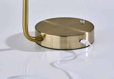 Adesso Amari LED Desk Lamp, 12"H, Antique Brass (2617-21)