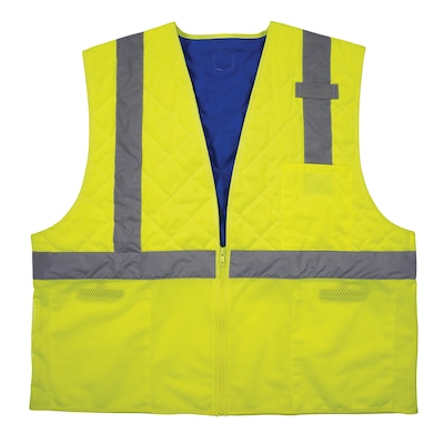 Chill-Its 6668 Hi-Vis Safety Cooling Vest, ANSI Class R2, Lime, XL (12715)  (12715)