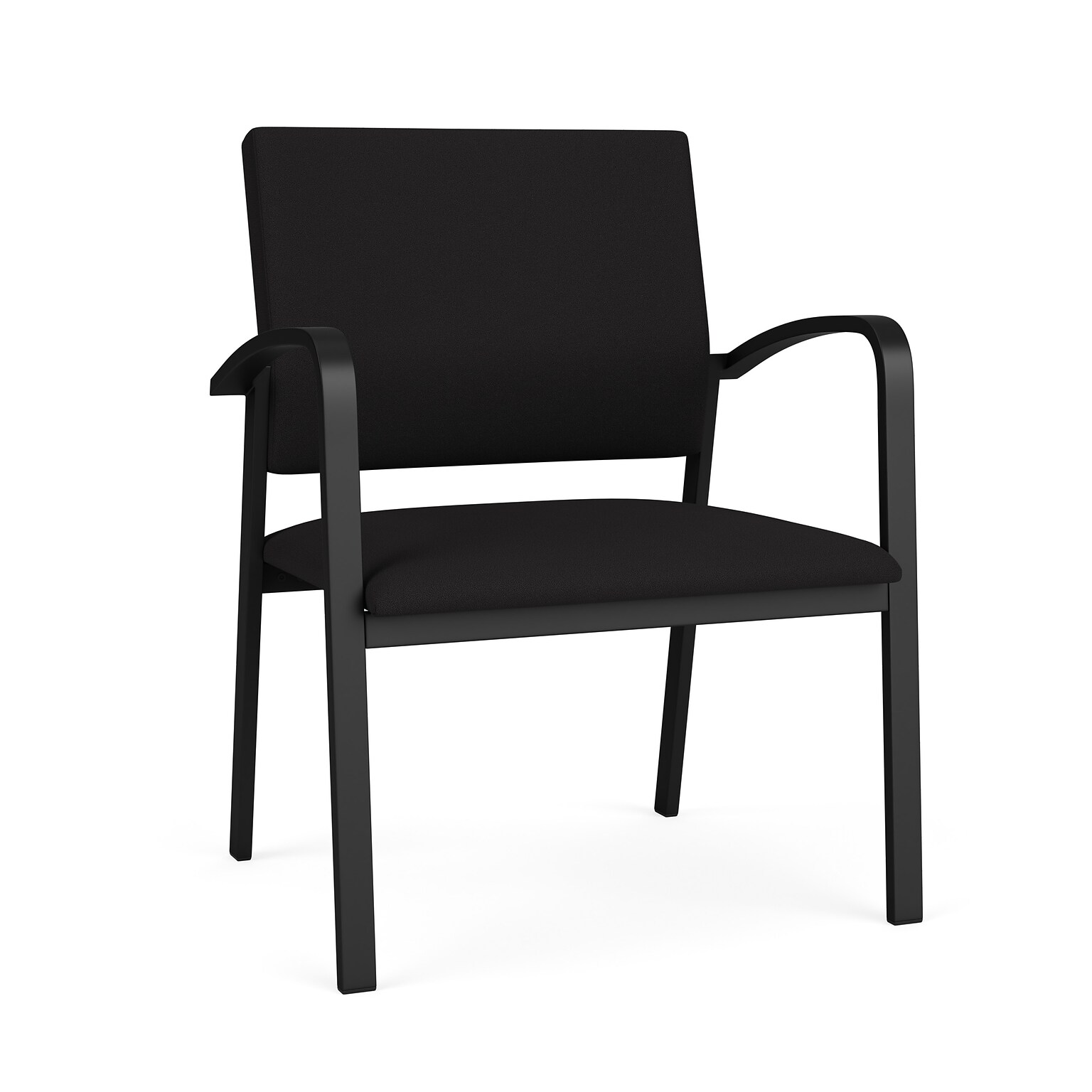 Lesro Newport Fabric Guest Chair, Open House Black (NP1201.SBK-01OHBK)