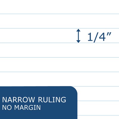 Roaring Spring Paper Products Pocket Notebook, 3.75" x 6.13", Narrow Ruled, 72 Sheets, Red, 144/Case (76096CS)