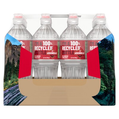 Arrowhead Sport Cap 100% Mountain Spring Water, 23.7 oz., 24/Carton (12086824)