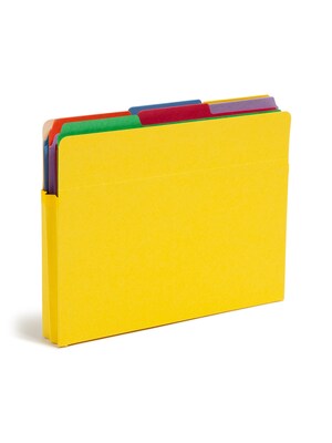Smead Recycled Reinforced File Pocket, 2 Expansion, Letter Size, Yellow (73223)