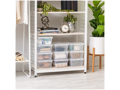 Iris 6 Qt. Snap Lid Storage Tote, Clear, 10/Pack (500074)
