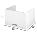 Classroom Products Foldable Cardboard Freestanding Privacy Shield, 13H x 20W, White, 30/Box (1330