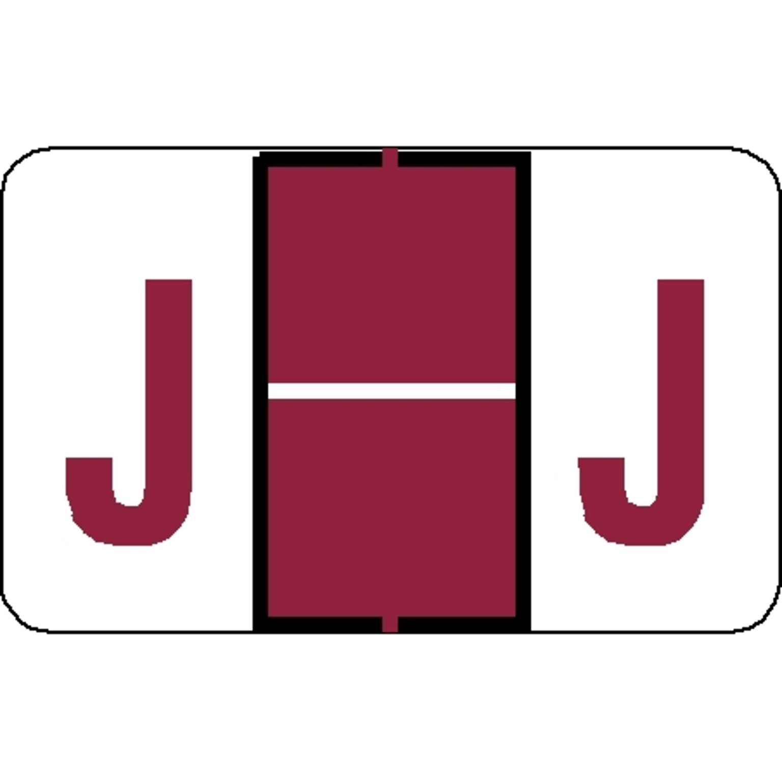 Medical Arts Press Jeter Compatible 5100 Series Alpha Roll Labels, J