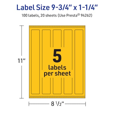 Avery Hemp Square Laser/Inkjet Multipurpose Labels, 1-1/2" x 1-1/2", Off-White (400/Pack)