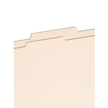 Smead Card Stock Heavy Duty Classification Folders, 2/5-Cut Tab, Letter Size, 1 Divider, Manila, 10/