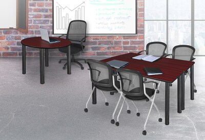 Regency Kee Training Table, 24"D x 60"W, Mahogany/Black (MT6024MHBPBK)