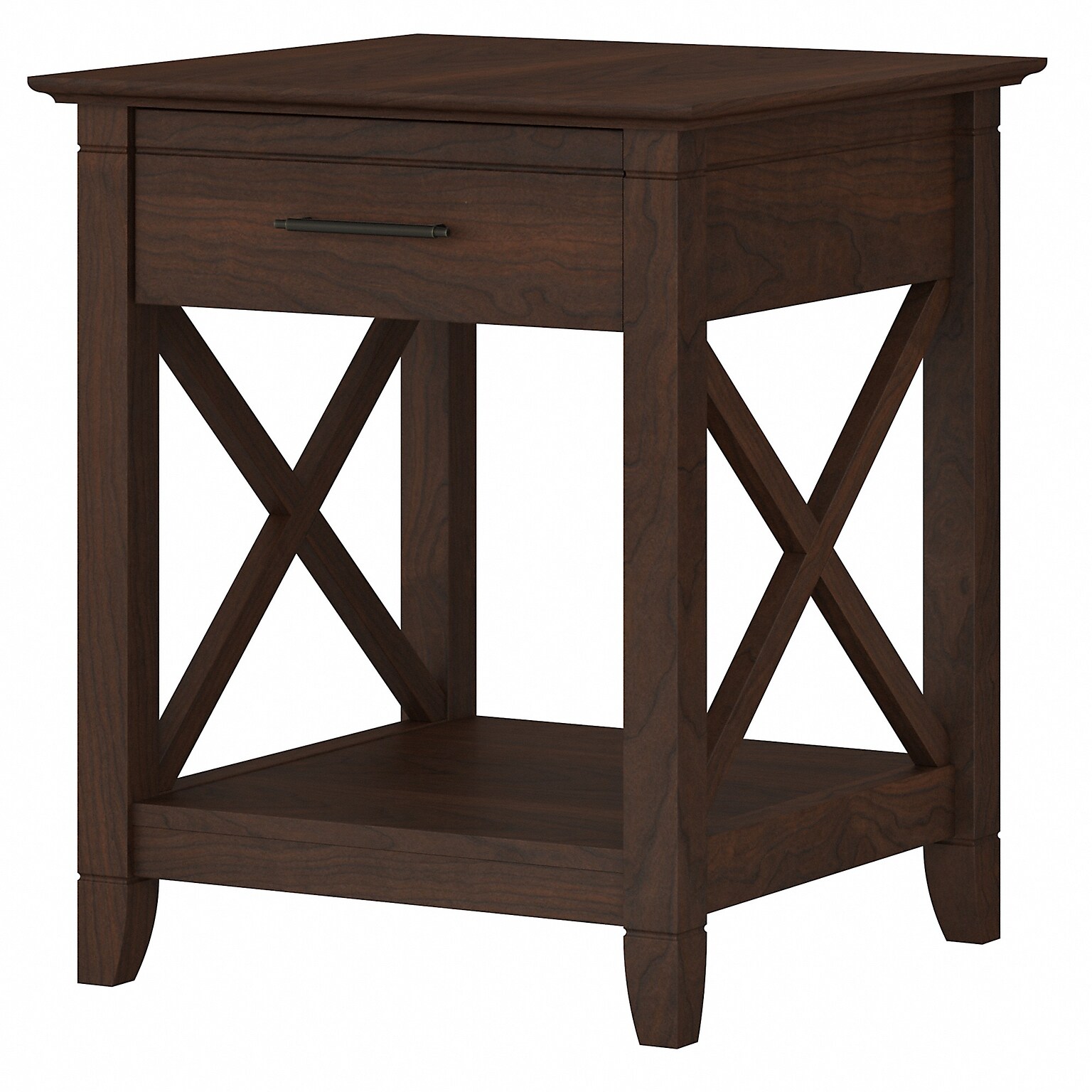 Bush Furniture Key West 20 x 20 End Table, Bing Cherry (KWT120BC-03)