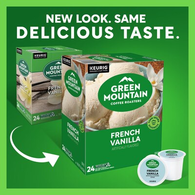 Green Mountain French Vanilla Coffee Keurig® K-Cup® Pods, Light Roast, 96/Carton (6732)