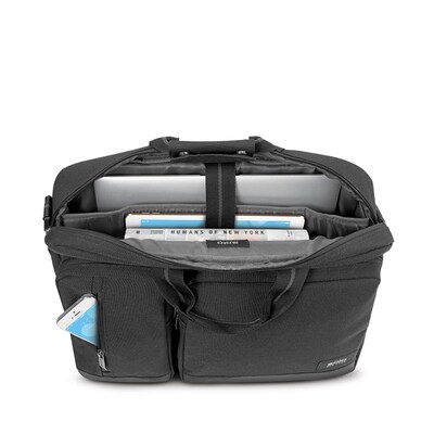 Solo New York Duane Hybrid Polyester Briefcase, Laptop Compatible, Grey (UBN31010)