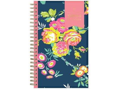 2024 Blue Sky Day Designer Peyton Navy 5 x 8 Weekly & Monthly Planner, Multicolor (103620-24)