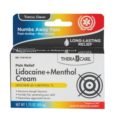 TheraCare Maximum Strength Lidocaine Cream, 1.75 oz. (19-931)