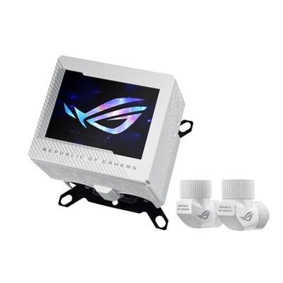 Asus ROG RYUJIN 120mm Fluid Shield Bearing Liquid Cooling Systems with RGB Lighting (ROG RYUJIN III WB WHT)