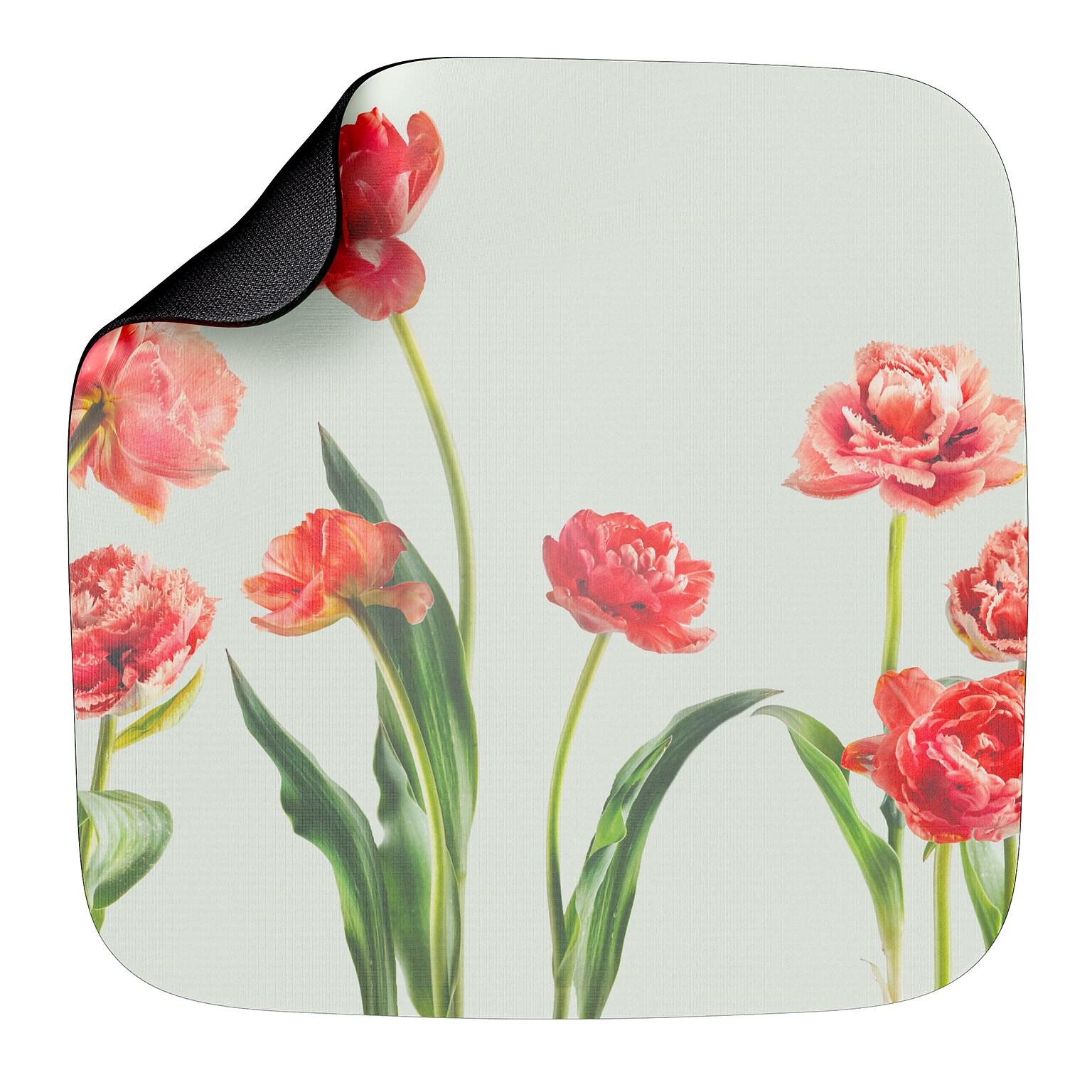 Staples TECH Non-Skid Mouse Pad, PINK FLORAL (ST63283)