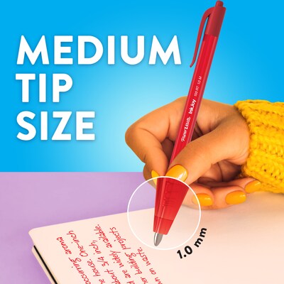 Paper Mate InkJoy 100 RT Retractable Ballpoint Pen, Medium Point, Blue Ink, Dozen (1803473)