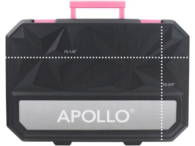 Apollo Tools Essential Tool Set, 65-Piece, Pink (DT0001P)