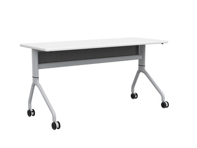 Safco Rumba Training Room Table, 24" x 60", Designer White (RBA6024FLSLDSWT)